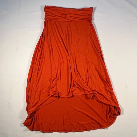Olivia Moon Flowy Orange High Low Skirt | Women's XS | Fits S to M - Picture 1 of 9
